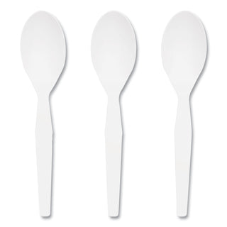 Perk™ Mediumweight Plastic Cutlery, Teaspoon, White, 1,000/Pack (PRK24390992)