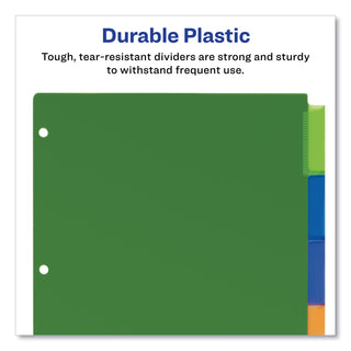 Avery® Insertable Big Tab Plastic Dividers, 5-Tab, 11 x 8.5, Assorted, 1 Set (AVE11900)