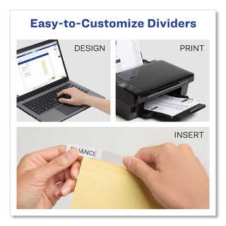 Avery® Insertable Big Tab Dividers, 5-Tab, Letter (AVE11110)