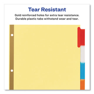 Avery® Insertable Big Tab Dividers, 5-Tab, Letter (AVE11109)