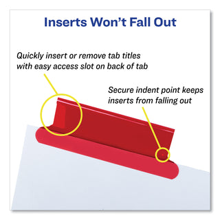 Avery® Insertable Big Tab Dividers, 8-Tab, Letter (AVE11123)
