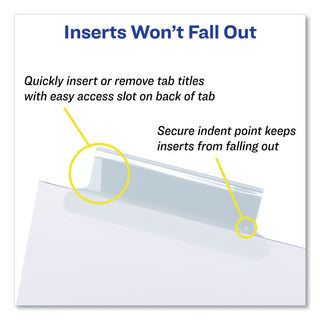 Avery® Insertable Big Tab Dividers, 8-Tab, Letter (AVE11124)