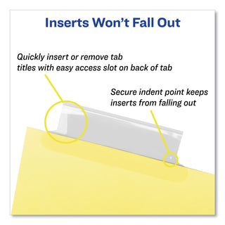 Avery® Insertable Big Tab Dividers, 5-Tab, Letter (AVE11110)