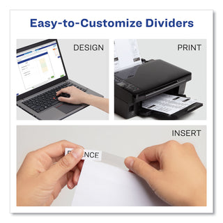 Avery® Insertable Big Tab Dividers, 8-Tab, Letter (AVE11124)
