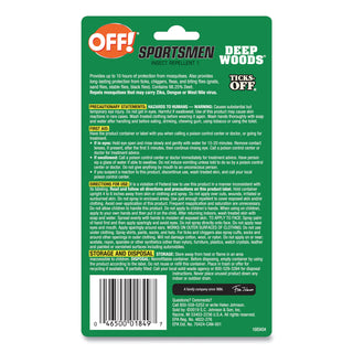 OFF!® Deep Woods Sportsmen Insect Repellent, 1 oz Spray Bottle, 12/carton (SJN317188)