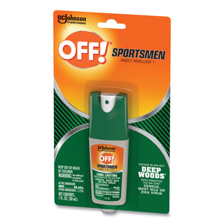 OFF!® Deep Woods Sportsmen Insect Repellent, 1 oz Spray Bottle, 12/carton (SJN317188)