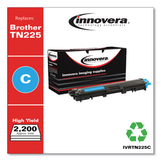 Innovera® Remanufactured Cyan High-Yield Toner Cartridge, Replacement for Brother TN225C, 2,200 Page-Yield (IVRTN225C)