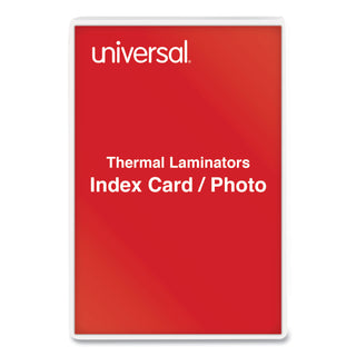 Universal® Laminating Pouches, 5 mil, 6.5" x 4.38", Gloss Clear, 100/Box (UNV84680)