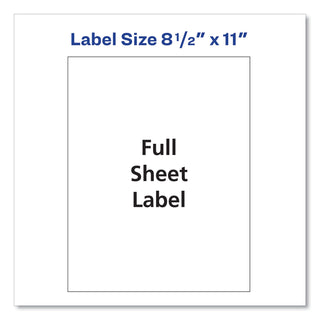Avery® Shipping Labels with TrueBlock Technology, Laser Printers, 8.5 x 11, White, 100/Box (AVE5165)