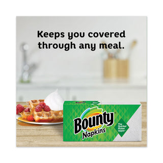 Bounty® Quilted Napkins, Prints/White Assorted, 200 Per Pack (PGC34885PK)