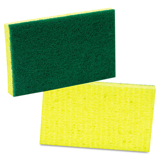 Scotch-Brite® PROFESSIONAL Medium-Duty Scrubbing Sponge, 3.6 x 6.1, 0.7" Thick, Yellow/Green, 20/Carton (MMM74-CS)