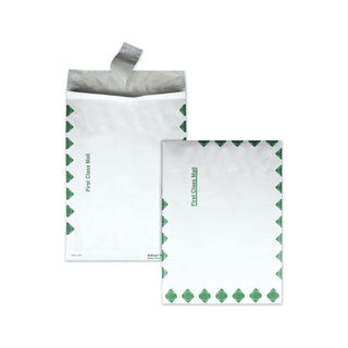 Survivor® Open End Expansion Mailers, DuPont Tyvek, #13 1/2, Cheese Blade Flap, Redi-Strip Closure, 10 x 13, White, 100/Carton (QUAR4210)