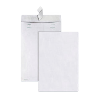 Survivor® Catalog Mailers, DuPont Tyvek, #15, Cheese Blade Flap, Redi-Strip Closure, 10 x 15, White, 100/Box (QUAR1660)