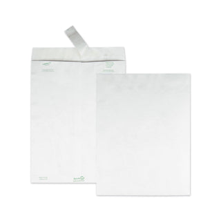 Survivor® Catalog Mailers, DuPont Tyvek, #13 1/2, Cheese Blade Flap, Redi-Strip Closure, 10 x 13, White, 100/Box (QUAR1580)