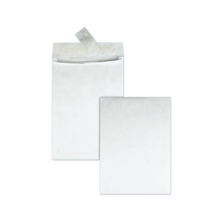 Survivor® Open End Expansion Mailers, DuPont Tyvek, #13 1/2, Cheese Blade Flap, Redi-Strip Closure, 10 x 13, White, 25/Box (QUAR4202)