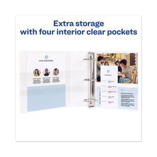 Avery® Heavy-Duty View Binder with DuraHinge and One Touch EZD Rings, 3 Rings, 1.5" Capacity, 11 x 8.5, Chartreuse (AVE79773)