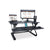 Victor® High Rise Height Adjustable Standing Desk with Keyboard Tray, 36w x 31.25d x 20h, Gray/Black (VCTDCX760G)