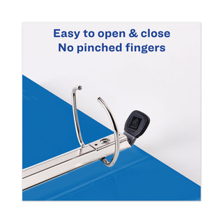 Avery® Heavy-Duty View Binder with DuraHinge and One Touch EZD Rings, 3 Rings, 1.5" Capacity, 11 x 8.5, Pacific Blue (AVE79775)