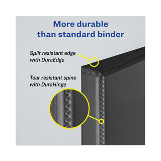Avery® Heavy-Duty View Binder with DuraHinge and One Touch EZD Rings, 3 Rings, 1.5" Capacity, 11 x 8.5, Navy Blue (AVE79805)
