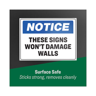 Avery® Surface Safe Removable Label Safety Signs, Inkjet/Laser Printers, 7 x 10, White, 15/Pack (AVE61515)