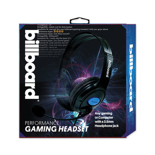 billboard® Gaming Headsets, Binaural, Over the Head, Black (ECABB2292)