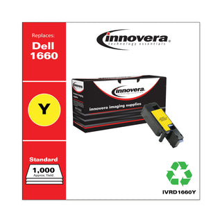 Innovera® Remanufactured Yellow Toner Cartridge, Replacement for Dell 1660Y (332-0402), 1,000 Page-Yield (IVRD1660Y)
