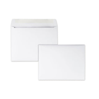 Quality Park™ Open-Side Booklet Envelope, #10 1/2, Hub Flap, Gummed Closure, 9 x 12, White, 100/Box (QUA37693)