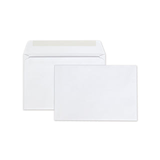 Quality Park™ Open-Side Booklet Envelope, #6 1/2, Hub Flap, Gummed Closure, 6 x 9, White, 100/Box (QUA37113)