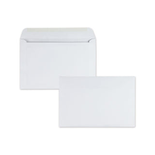 Quality Park™ Open-Side Booklet Envelope, #6 1/2, Hub Flap, Gummed Closure, 6 x 9, White, 500/Box (QUA37181)