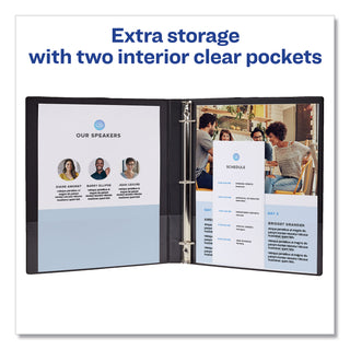Avery® Framed View Heavy-Duty Binders, 3 Rings, 2" Capacity, 11 x 8.5, White (AVE68036)