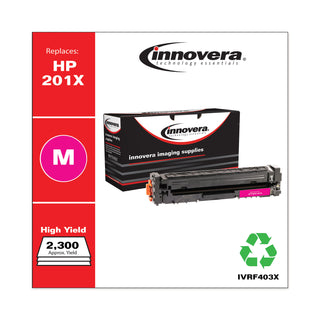 Innovera® Remanufactured Magenta High-Yield Toner Cartridge, Replacement for HP 201X (CF403X), 2,300 Page-Yield (IVRF403X)