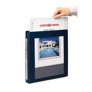 Avery® Framed View Heavy-Duty Binders, 3 Rings, 0.5" Capacity, 11 x 8.5, White (AVE68052)