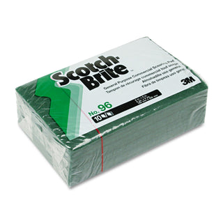 Scotch-Brite® PROFESSIONAL Commercial Scouring Pad 96, 6 x 9, Green, 10/Pack (MMM96CC)