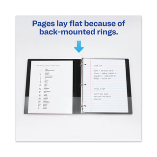 Avery® Framed View Heavy-Duty Binders, 3 Rings, 0.5" Capacity, 11 x 8.5, Navy Blue (AVE68051)
