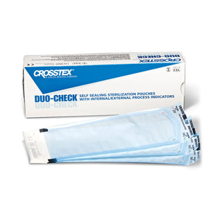 Duo-Check® Sterilization Pouch Ethylene Oxide (EO) Gas / Steam 5-1/4 X 15 Inch Transparent / Blue Self Seal Paper / Film (973755_CS)