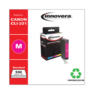 Innovera® Remanufactured Magenta Ink, Replacement For Canon CLI-221M (2948B001), 530 Page Yield (IVRCNCLI221M)
