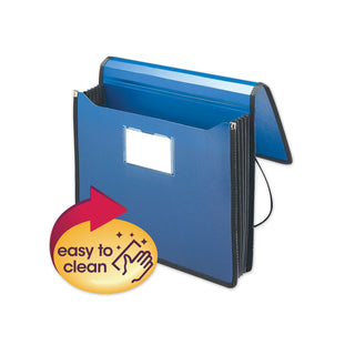 Smead™ Poly Premium Wallets, 5.25" Expansion, 1 Section, Letter Size, Navy Blue (SMD71503)