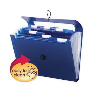 Smead™ Step Index Organizer, 12 Sections, 1/6-Cut Tab, Letter Size, Navy (SMD70902)