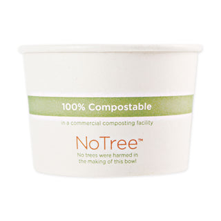 World Centric® No Tree Paper Bowls, 4.4" dia x 3", 16 oz, Natural, 500/Carton (WORBOSU16)