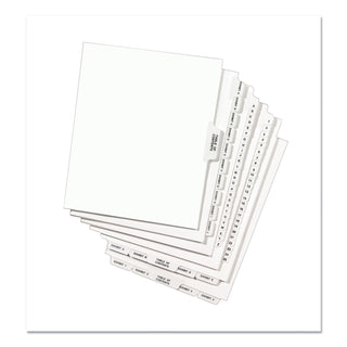 Avery® Avery-Style Preprinted Legal Bottom Tab Divider, Exhibit A, Letter, White, 25/PK (AVE11940)