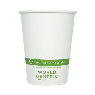 World Centric® Paper Hot Cups, 12 oz, White, 1,000/Carton (WORCUPA12)