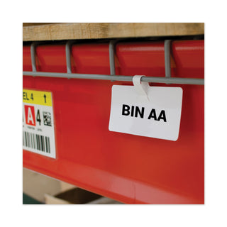 C-Line® Wire Rack Shelf Tag, Side Load, 3.5 x 1.5, White, 10/Pack (CLI87411)