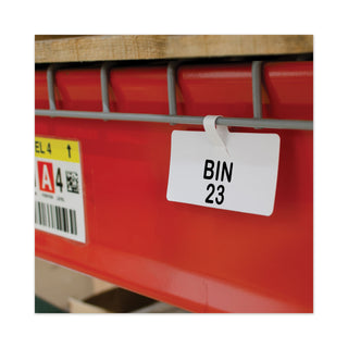 C-Line® Wire Rack Shelf Tag, Side Load, 3.5 x 1.5, White, 10/Pack (CLI87411)
