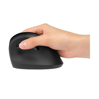 Kensington® Pro Fit Ergo Vertical Wireless Mouse, 2.4 GHz Frequency/65.62 ft Wireless Range, Right Hand Use, Black (KMW75501) (KMW75501)