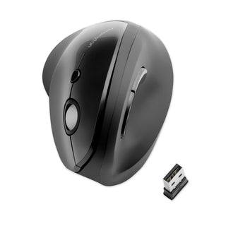 Kensington® Pro Fit Ergo Vertical Wireless Mouse, 2.4 GHz Frequency/65.62 ft Wireless Range, Right Hand Use, Black (KMW75501) (KMW75501)