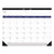 Blueline® DuraGlobe Academic Desk Pad Calendar, 22 x 17, White/Blue/Gray Sheets, Black Headband, 13-Month: July 2025 to July 2026 (REDCA177227)