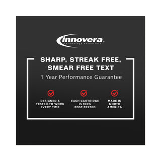 Innovera® Remanufactured Black High-Yield Ink, Replacement For HP 63XL (F6U64AN), 480 Page Yield (IVR63XLB)