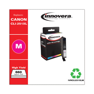 Innovera® Remanufactured Magenta High-Yield Ink, Replacement For Canon CLI-251XL (6450B001), 660 Page Yield (IVRCLI251XLM)