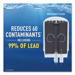 Brita® On Tap Faucet Water Filter System, White, 4/Carton (CLO42201CT)