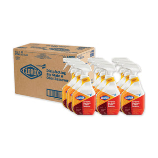 Clorox® Disinfecting Bio Stain and Odor Remover, Fragranced, 32 oz Spray Bottle, 9/Carton (CLO31903CT)